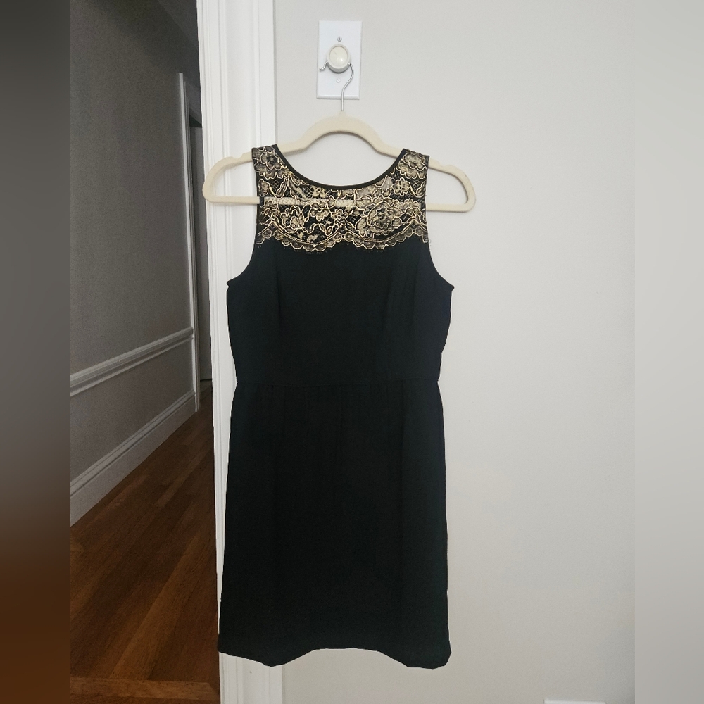 Ann Taylor Loft black shift dress